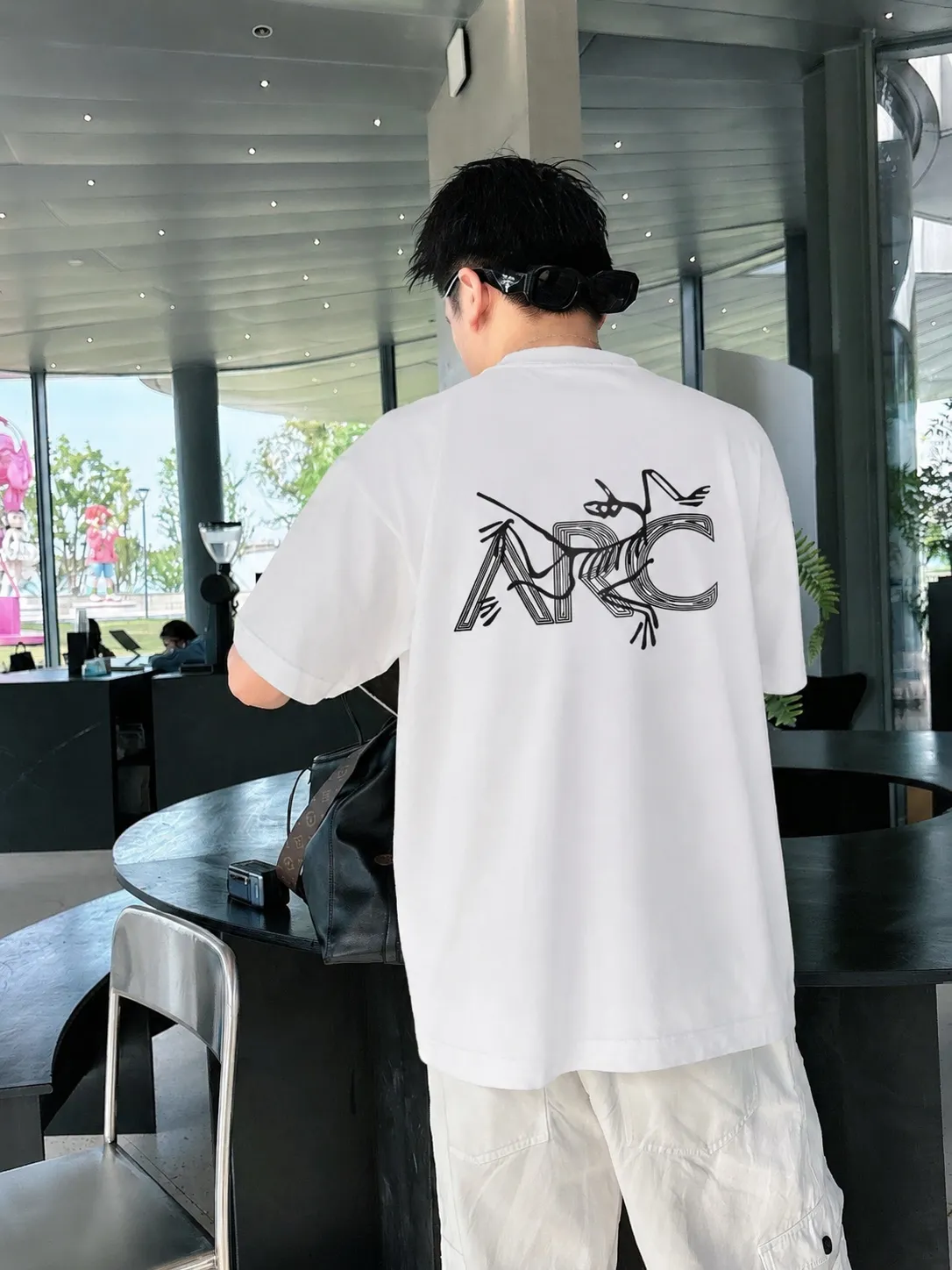 Arc～ 《 》 ， ， tee ， Same Style ， : Black White Coffee Brown Size：S（90-130 ） M（125-150 ） L（135-165 ） XL（160-190 ） XXL（185 ）